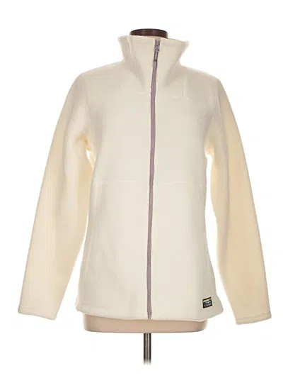 Pre-owned L.l.bean Cardigan Sweater In White