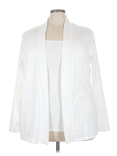 Pre-owned L.l.bean Cardigan Sweater In White