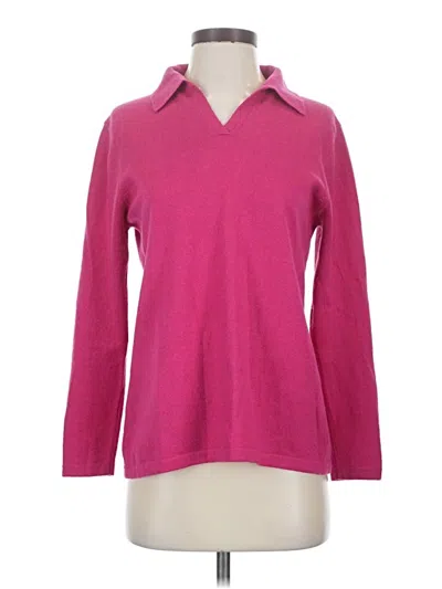 Pre-owned L.l.bean Cashmere Pullover Sweater In Pink