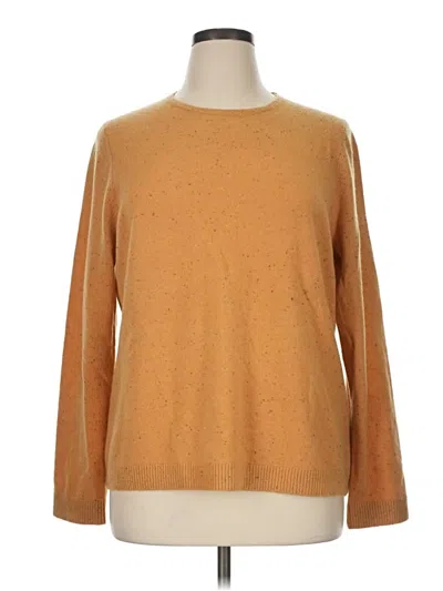 L.l.bean Cashmere Pullover Sweater In Tan