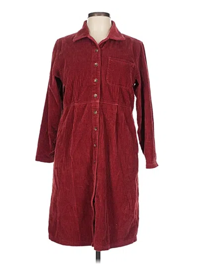 Pre-owned L.l.bean Casual Dress In Burgundy