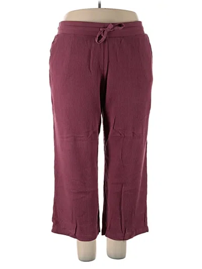 Pre-owned L.l.bean Casual Pants In Burgundy