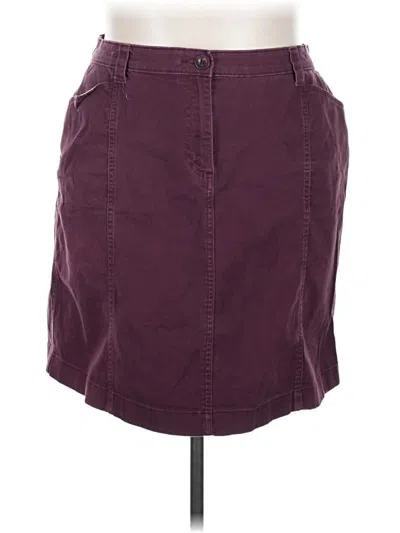 Pre-owned L.l.bean Casual Skirt In Burgundy