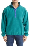 L.l.bean Classic Fleece Half Snap Pullover In Blue