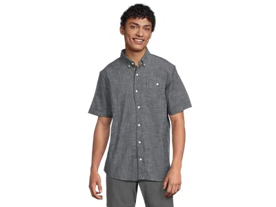 L.l.bean Comfort Stretch Chambray Shirt Short Sleeve Traditional Fit In Purple