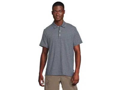 L.l.bean Comfort Stretch Performance Pima Polo Short-sleeve Stripe In Blue