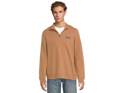 L.l.bean Comfort Stretch Performance Pique 1/4 Zip In Brown