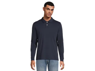 L.l.bean Comfort Stretch Performance Polo Long-sleeve Slightly Fitted In Blue