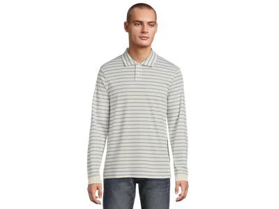 L.l.bean Comfort Stretch Performance Polo Long-sleeve Slightly Fitted Stripe In Sand