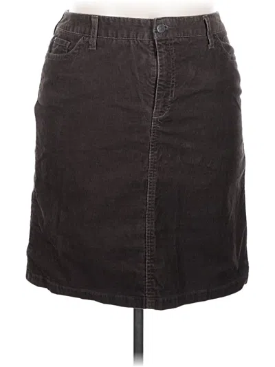 Pre-owned L.l.bean Denim Skirt In Black
