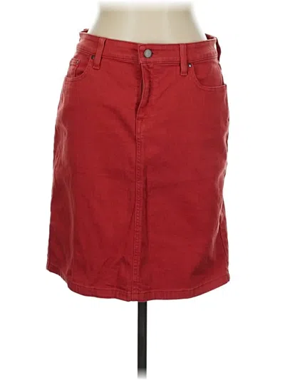 Pre-owned L.l.bean Denim Skirt In Red