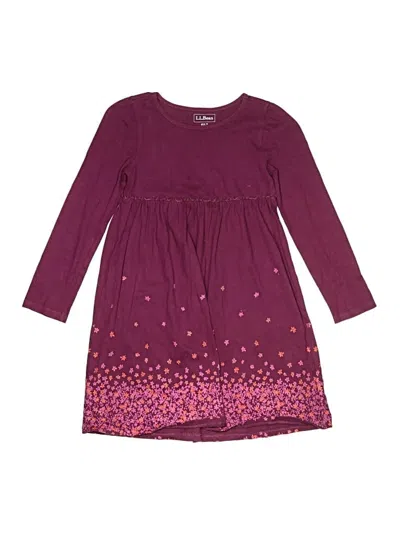 Pre-owned L.l.bean Kids' Dress In Burgundy