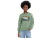 L.l.bean Essential Logo Crew Sweatshirt In Green