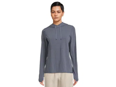 L.l.bean Everyday Sunsmart(r) Long-sleeve Hooded Pullover In Blue