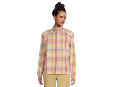 L.l.bean Everyday Sunsmart(r) Quarter-zip Pullover Colorblock Woven Shirt In Multi
