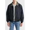 L.l.bean Flannel Lined Water Resistant Warm-up Jacket In Black