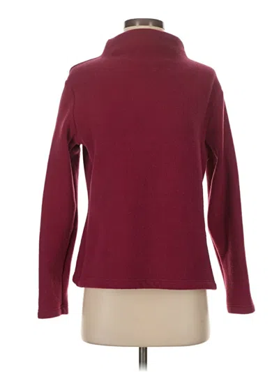 Pre-owned L.l.bean Fleece Jacket In Burgundy