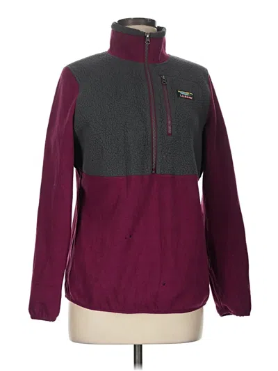 Pre-owned L.l.bean Fleece Jacket In Burgundy