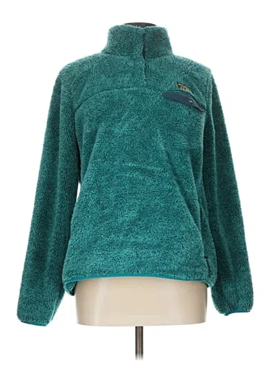 Pre-owned L.l.bean Fleece Jacket In Teal