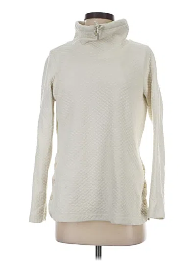 Pre-owned L.l.bean Fleece Jacket In White