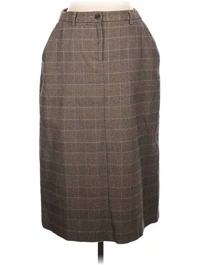 Pre-owned L.l.bean Formal Skirt In Brown