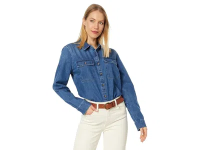 L.l.bean Heritage Washed Denim Shirt Long Sleeve In Blue