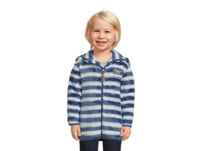 L.l.bean Hi-pile Fleece, Print (little Kid) Kid's Sweatshirt Brightwater Blue Sripe : Md (5-6 Little Kid), Po