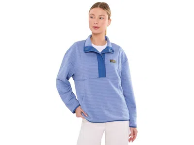 L.l.bean L. L.bean Airlight Grid Pullover Women's Sweatshirt Deep Lake Heather: Sm, Polyester In Blue