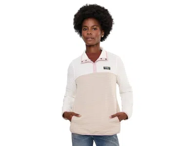 L.l.bean L. L.bean Airlight Knit Pullover Color-block Regular Women's Jacket Bone/silver Sand Heather: Xs, Po In Neutral