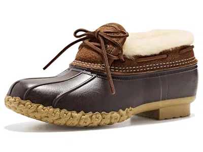 L.l.bean L. L.bean Bean Boots Rubber Moc Shearling-lined Women's Slippers Allspice/bean Boot Brown/gum: 6 B -