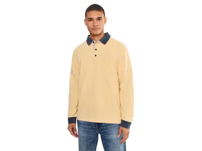 L.l.bean L. L.bean Casco Bay Rugged Long Sleeve Polo Men's Clothing Straw: 3xl In Multi