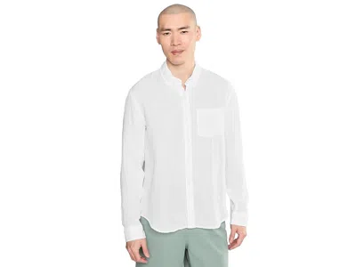 L.l.bean L. L.bean Cloud Gauze Shirt Long Sleeve Slightly Fitted Men's Regular Men's Clothing White: Md In Multi