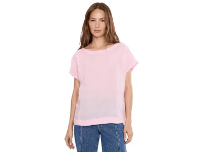 L.l.bean L. L.bean Premium Washable Linen Short Sleeve Shirt Women's Clothing Shell Pink: Xl
