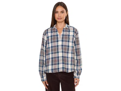 L.l.bean L. L.bean Scotch Plaid Shirt Y Neck Women's Clothing Indigo Tartan: Sm, Cotton In Multi