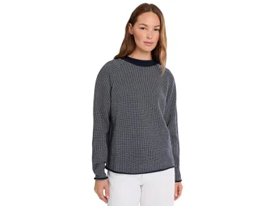 L.l.bean L. L.bean The Original Double L Rollneck Sweater Birdseye Women's Sweater Classic Navy/sea Salt Bird In Blue