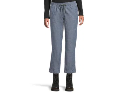 L.l.bean Lakewashed Chino Pull-on Chambray Pants Ankle In Blue