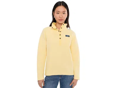 L.l.bean Lakewashed Double-knit 1/4 Snap In Yellow