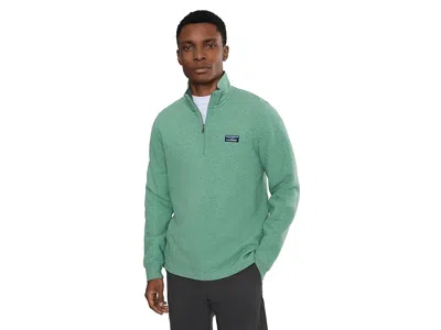 L.l.bean Lakewashed Double-knit Quarter-zip Long Sleeve In Green