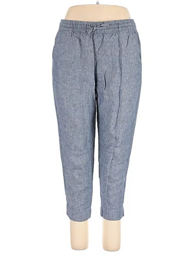 L.l.bean Linen Pants In Blue