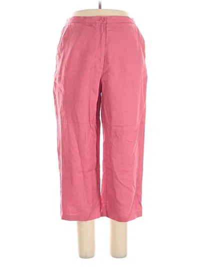 Pre-owned L.l.bean Linen Pants In Pink