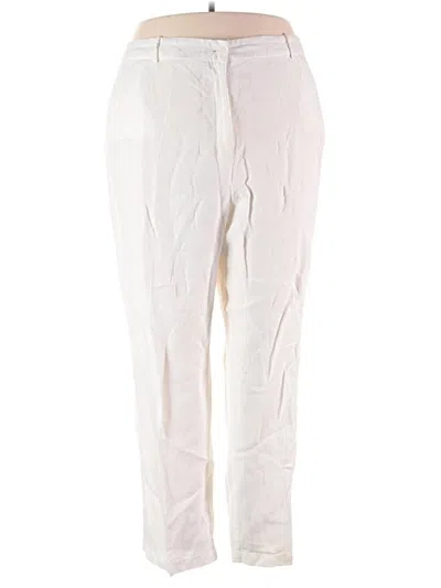 Pre-owned L.l.bean Linen Pants In White