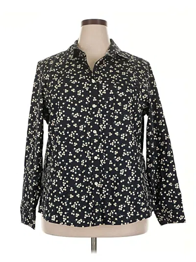 L.l.bean Long Sleeve Blouse In Black