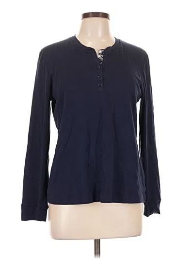 Pre-owned L.l.bean Long Sleeve Blouse In Blue