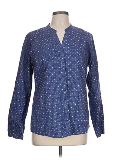 Pre-owned L.l.bean Long Sleeve Blouse In Blue