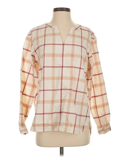 Pre-owned L.l.bean Long Sleeve Blouse In Brown
