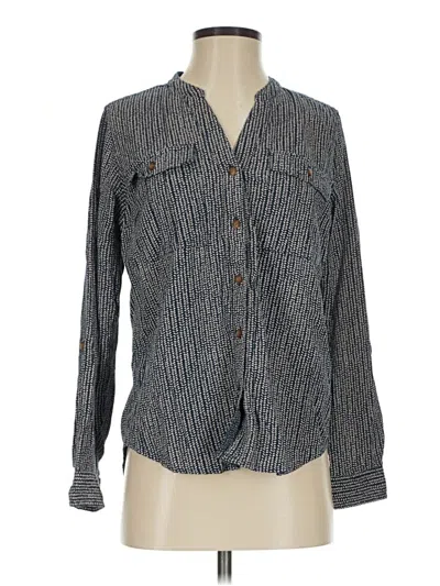 Pre-owned L.l.bean Long Sleeve Blouse In Gray