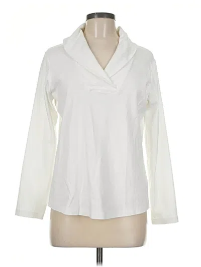 Pre-owned L.l.bean Long Sleeve Blouse In Ivory