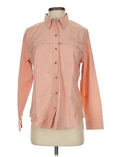 Pre-owned L.l.bean Long Sleeve Blouse In Orange