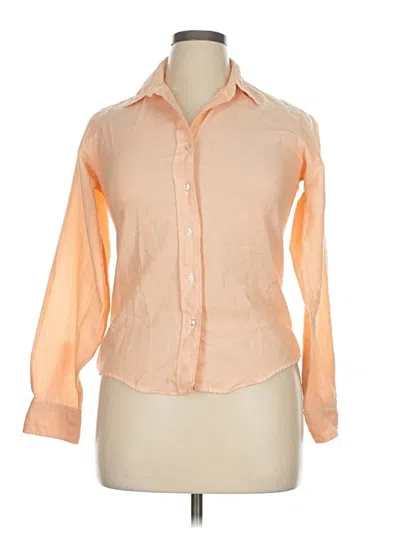 Pre-owned L.l.bean Long Sleeve Blouse In Orange