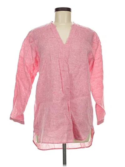 Pre-owned L.l.bean Long Sleeve Blouse In Pink